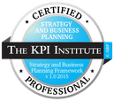 Certified Strategy & Business Planning Professional (C-SBP) certification badge — KPI Institute accredited